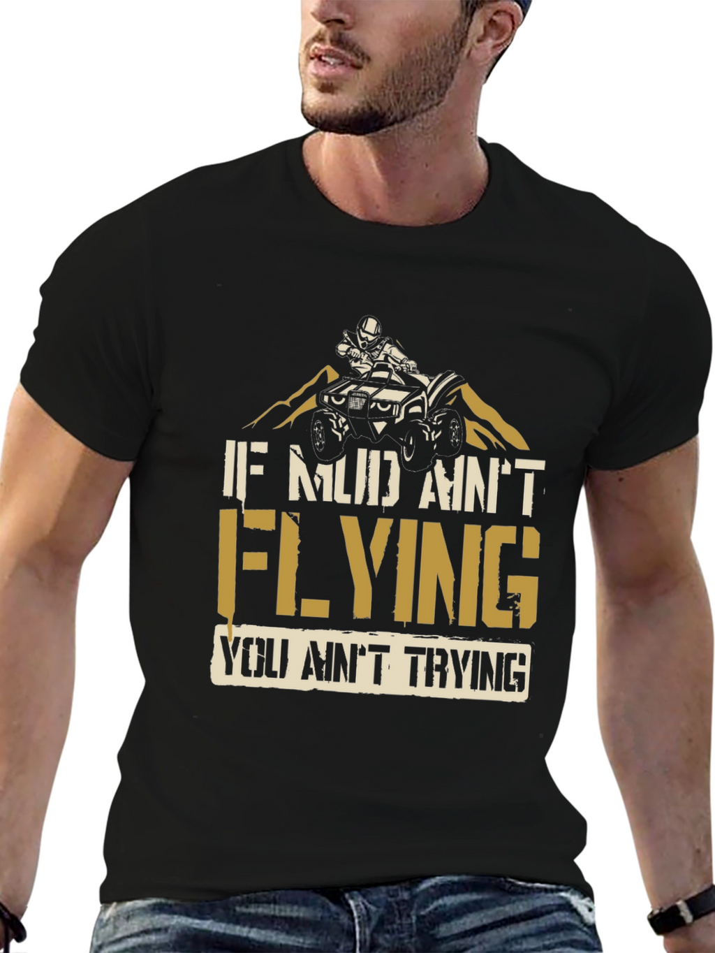 Mud Flying ATV Rider T-Shirt