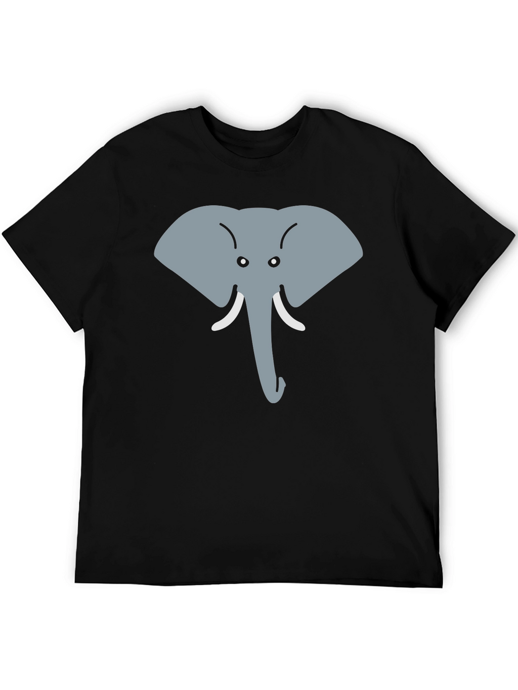 Elephant Face Graphic Tee - Cute Animal Design