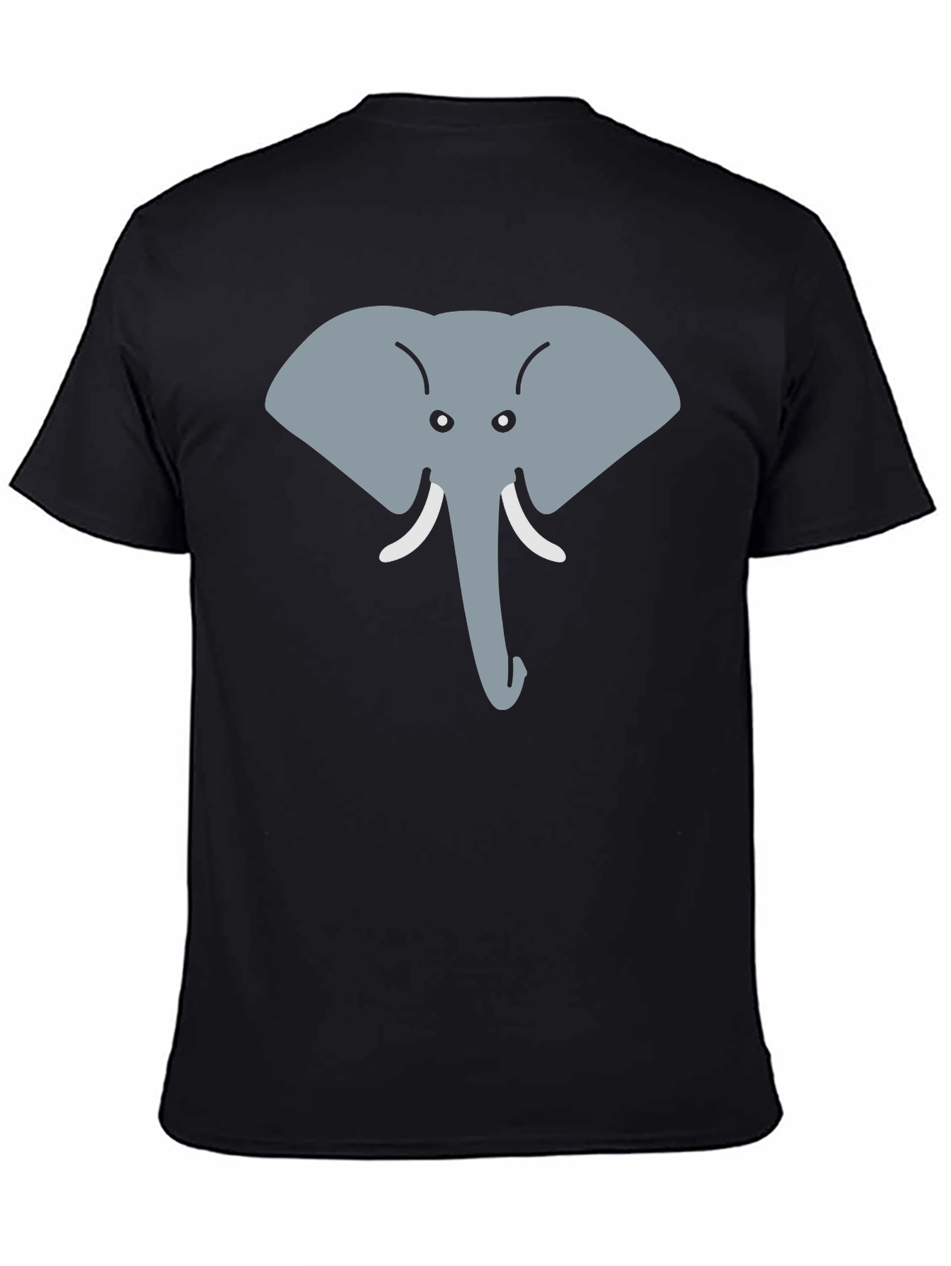 Elephant Face Graphic Tee - Cute Animal Design