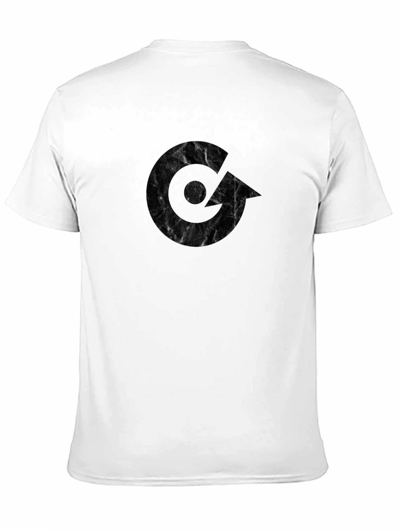 Mens Black Graphic Tee - Modern Letter Design