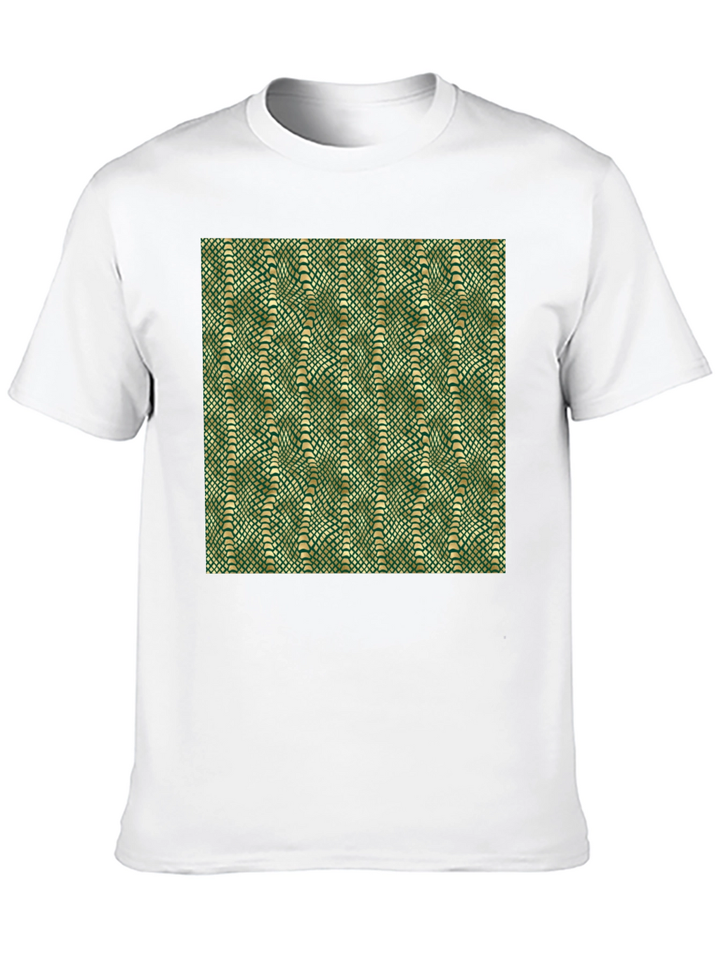 Green Snake Skin Pattern Graphic T-Shirt