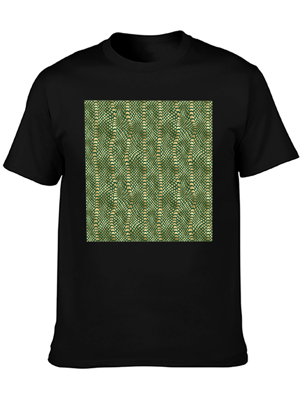 Green Snake Skin Pattern Graphic T-Shirt