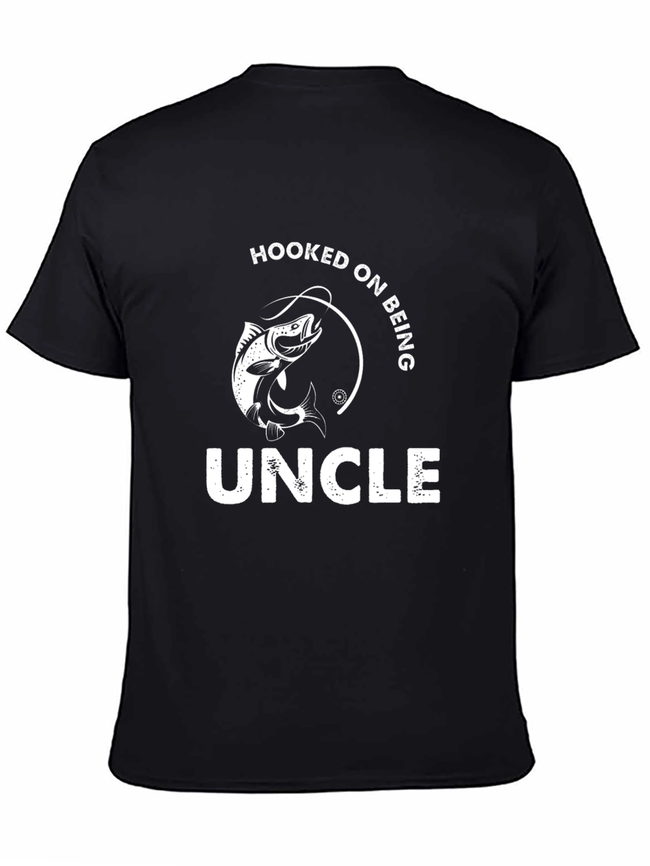 Hooked On Being Uncle T-Shirt Fishing Graphic Tee
