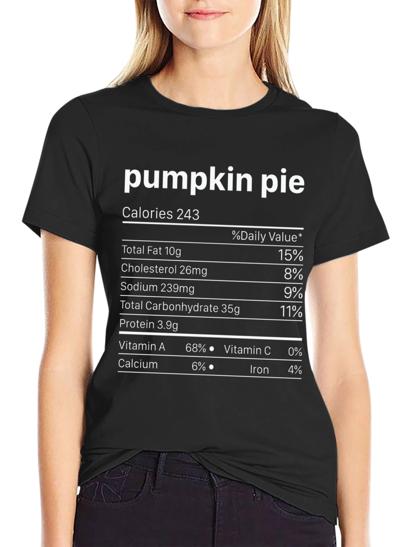 Pumpkin Pie Nutrition Facts T-Shirt