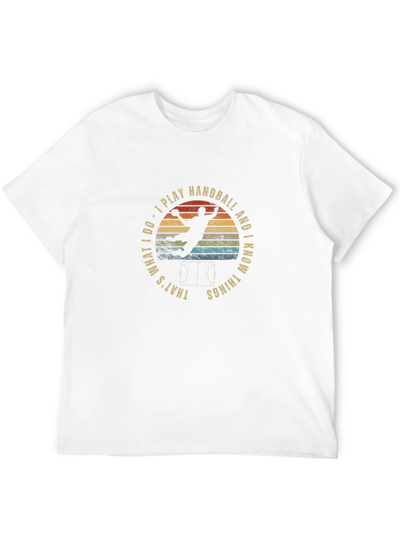 Handball Player Retro Graphic T-Shirt