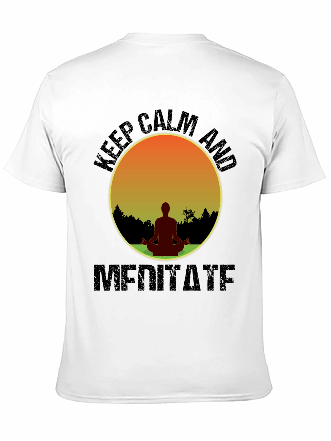 Keep Calm Meditate T-Shirt - Yoga Zen Relaxation Tee