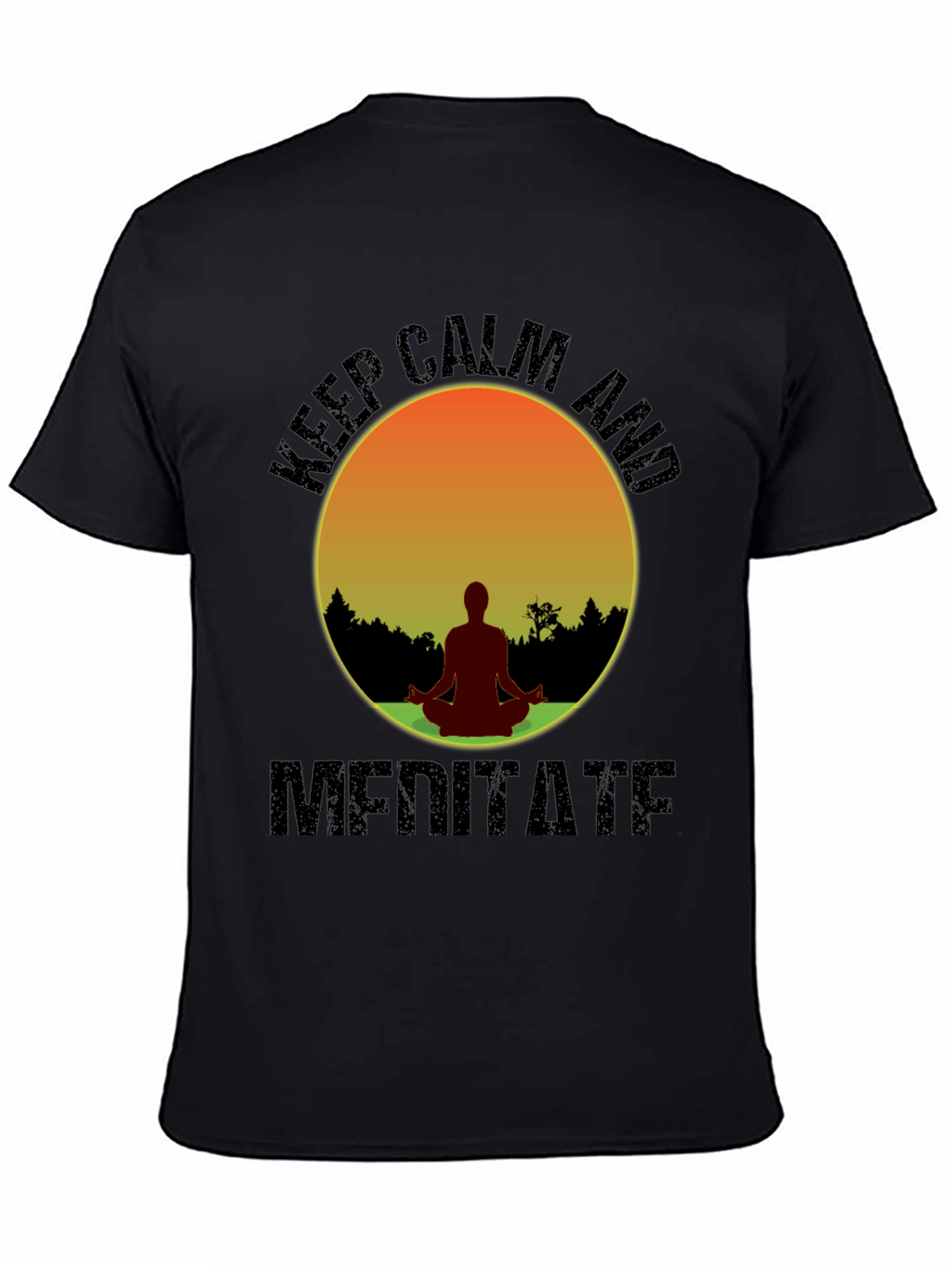 Keep Calm Meditate T-Shirt - Yoga Zen Relaxation Tee