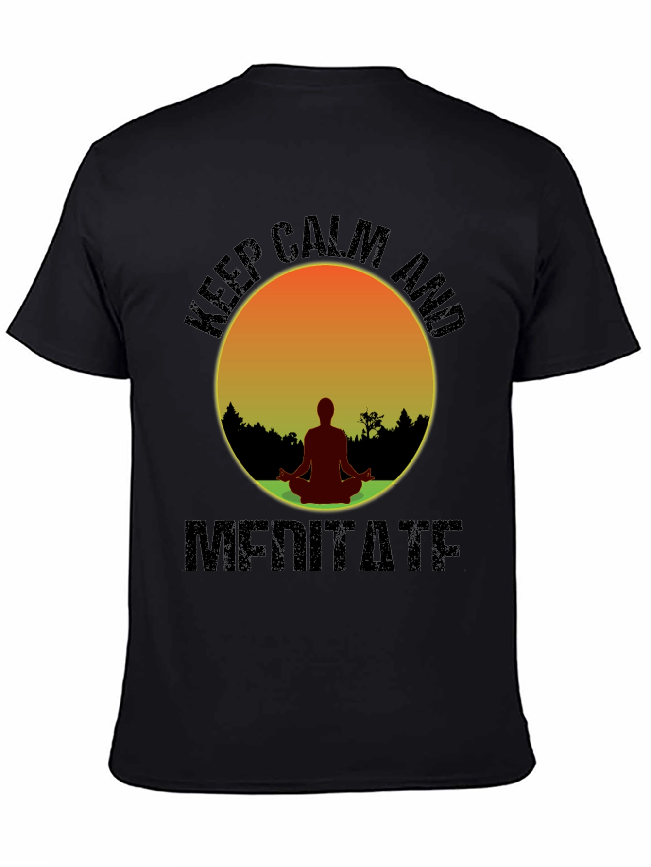 Keep Calm Meditate T-Shirt - Yoga Zen Relaxation Tee