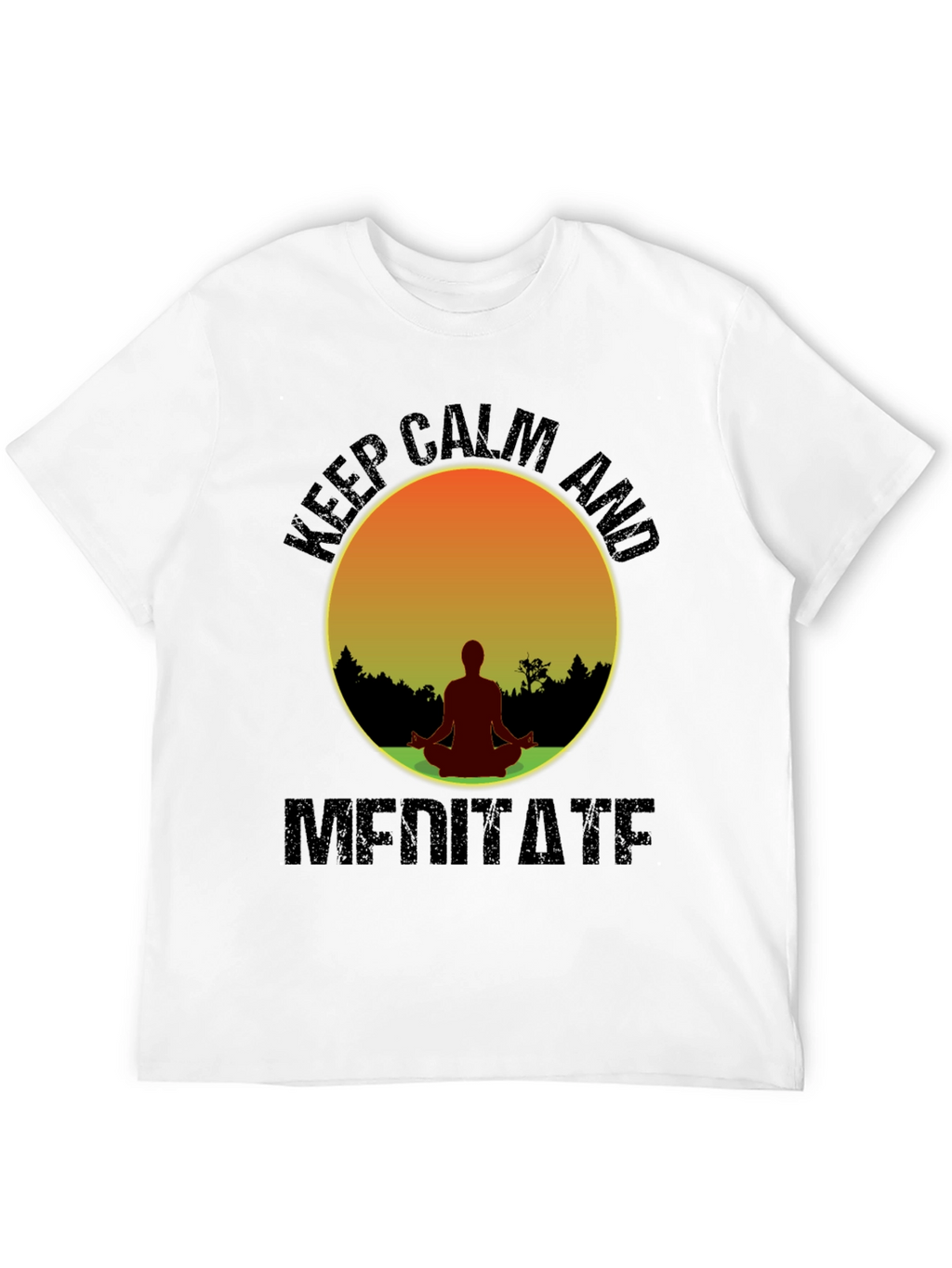 Keep Calm Meditate T-Shirt - Yoga Zen Relaxation Tee