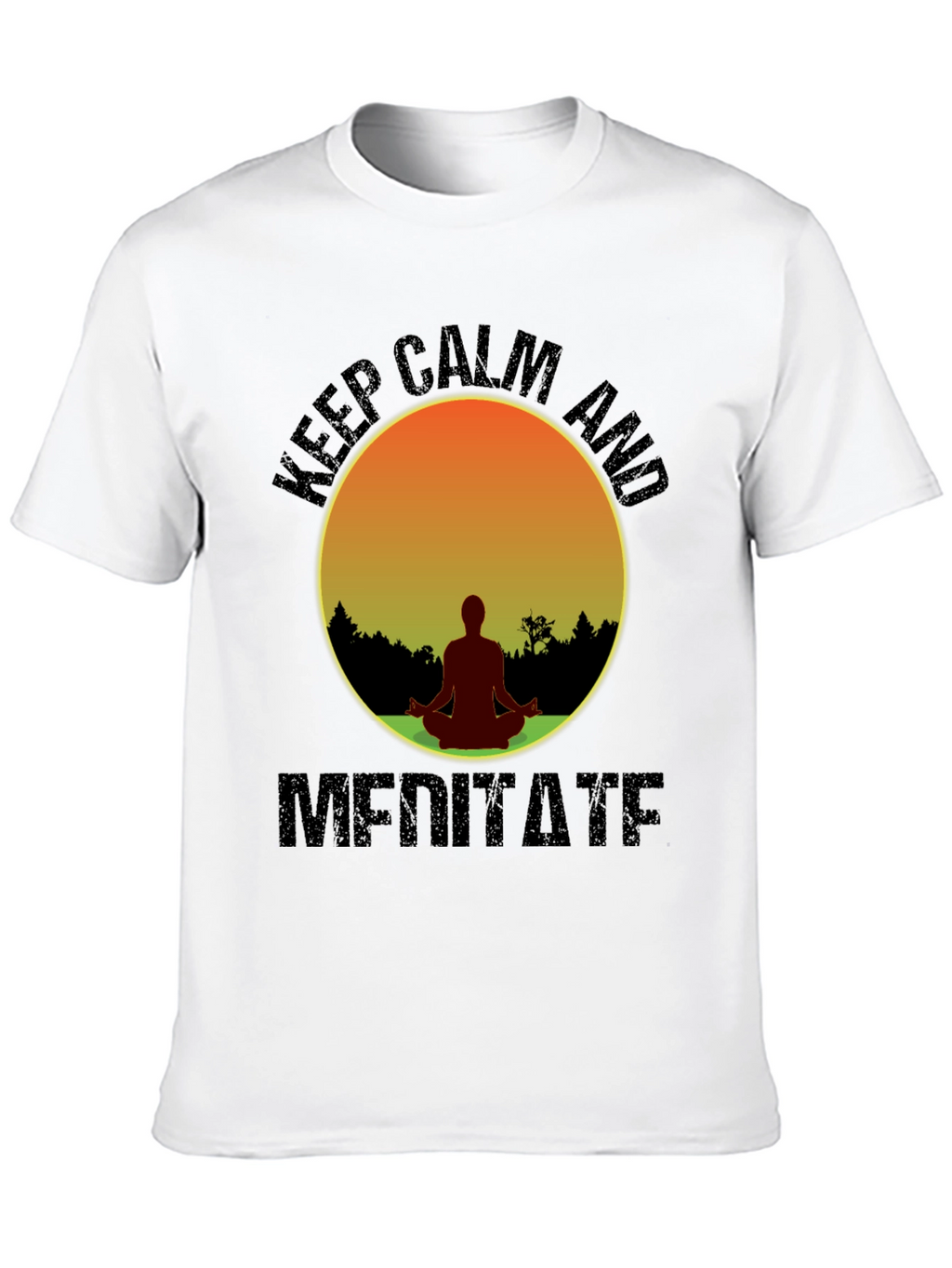 Keep Calm Meditate T-Shirt - Yoga Zen Relaxation Tee