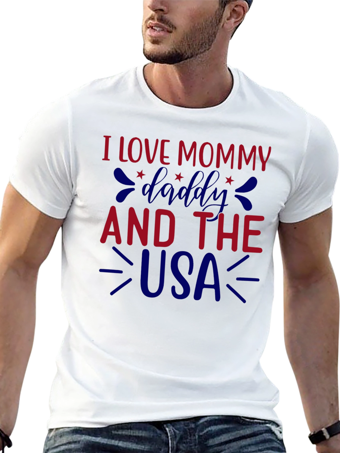 I Love Mommy Daddy and the USA Graphic Tee