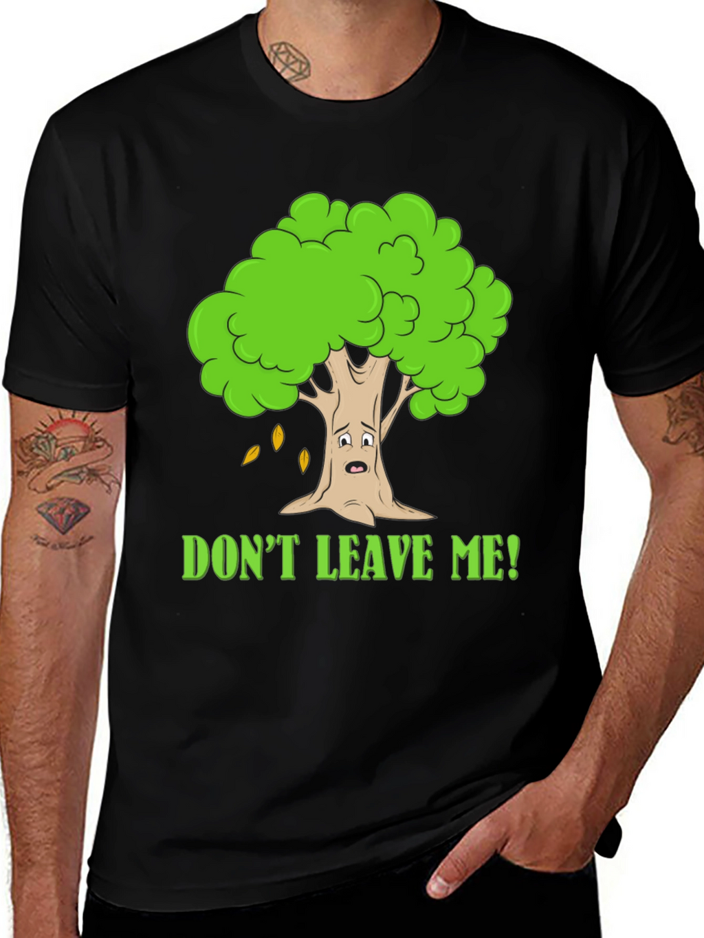 Dont Leave Me Tree Graphic T-Shirt