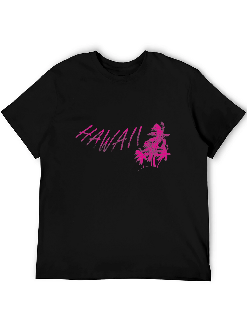 Hawaii Palm Tree Graphic Black T-Shirt