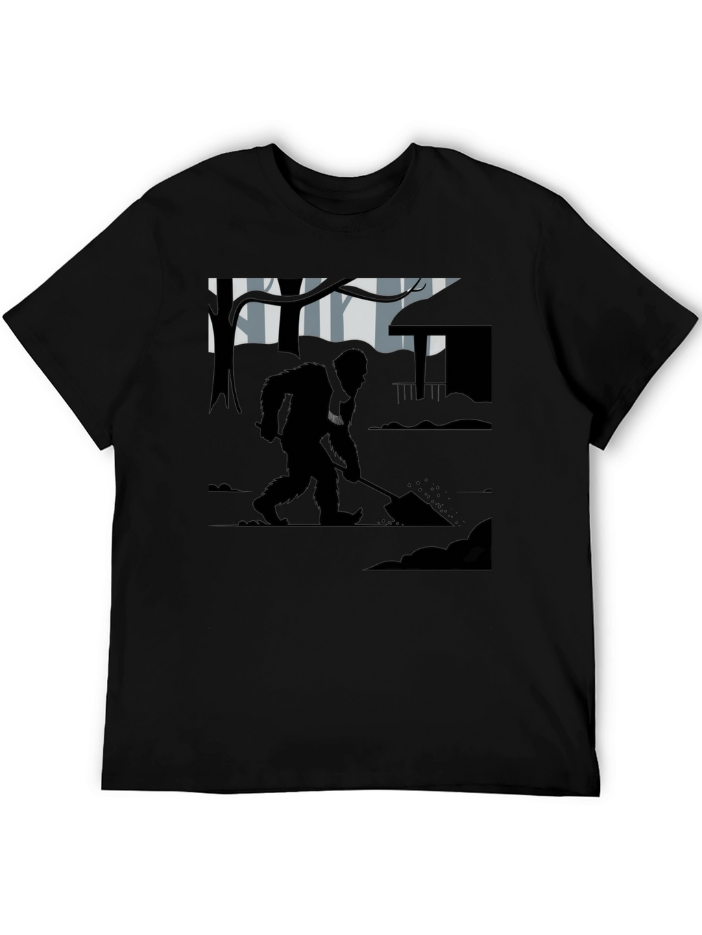 Bigfoot Digging T-Shirt - Cryptid Tee