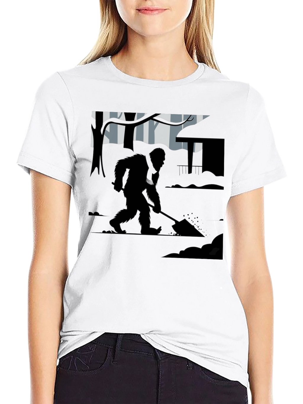 Bigfoot Digging T-Shirt - Cryptid Tee