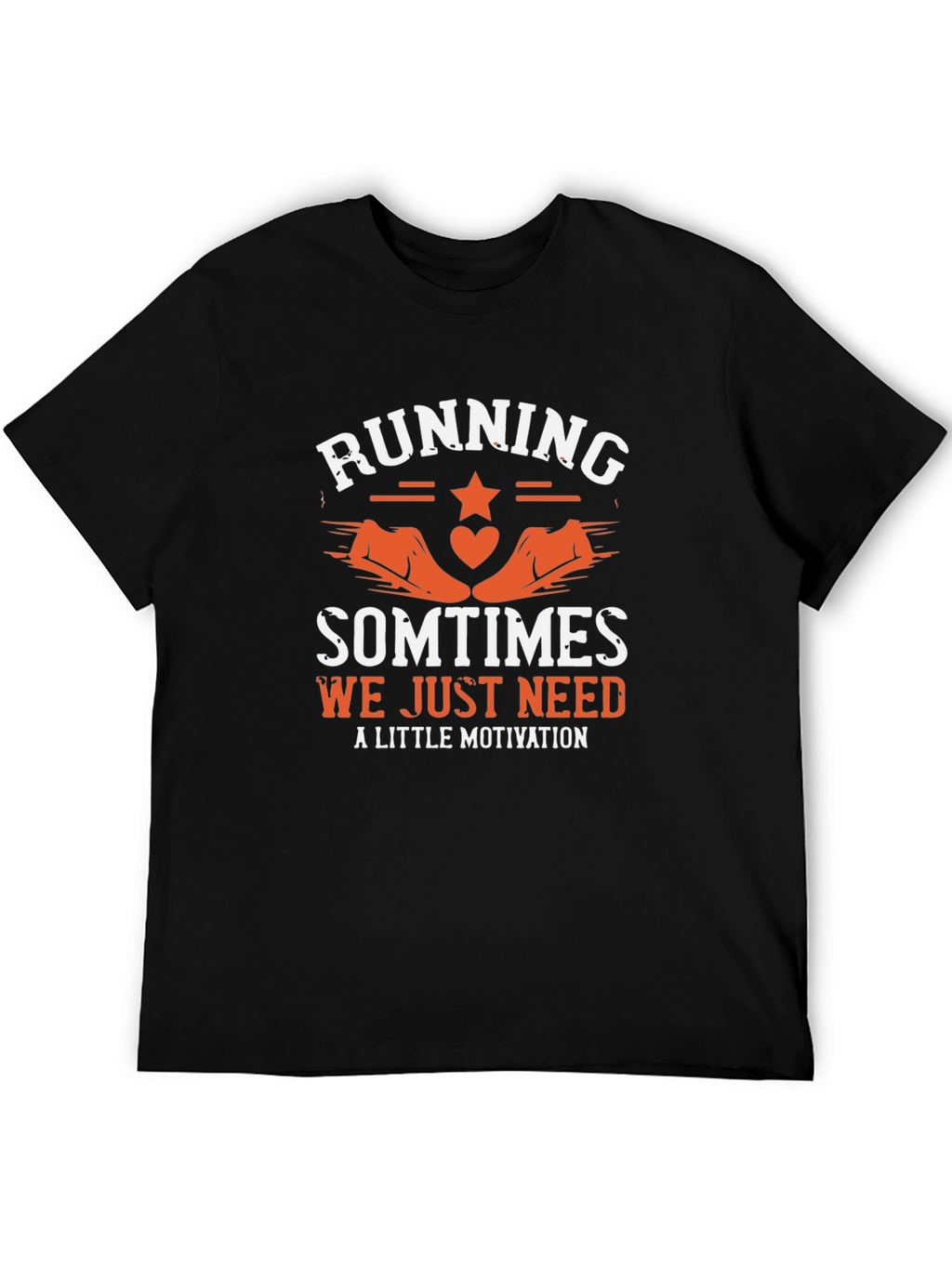 Running Motivation Graphic Tee - Mens Black T-Shirt