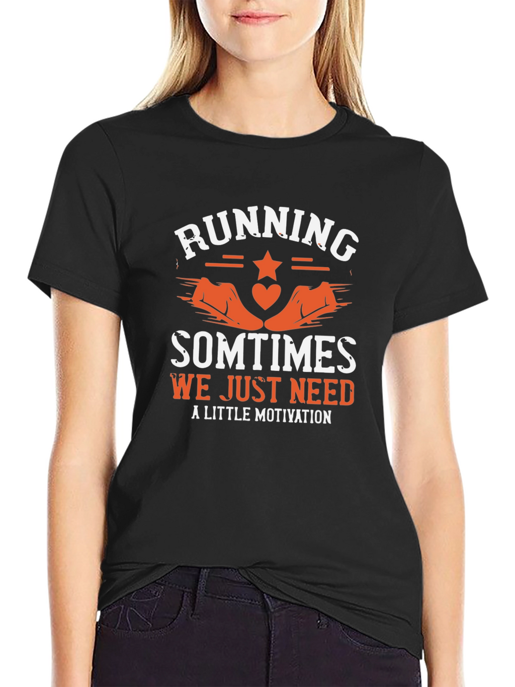 Running Motivation Graphic Tee - Mens Black T-Shirt