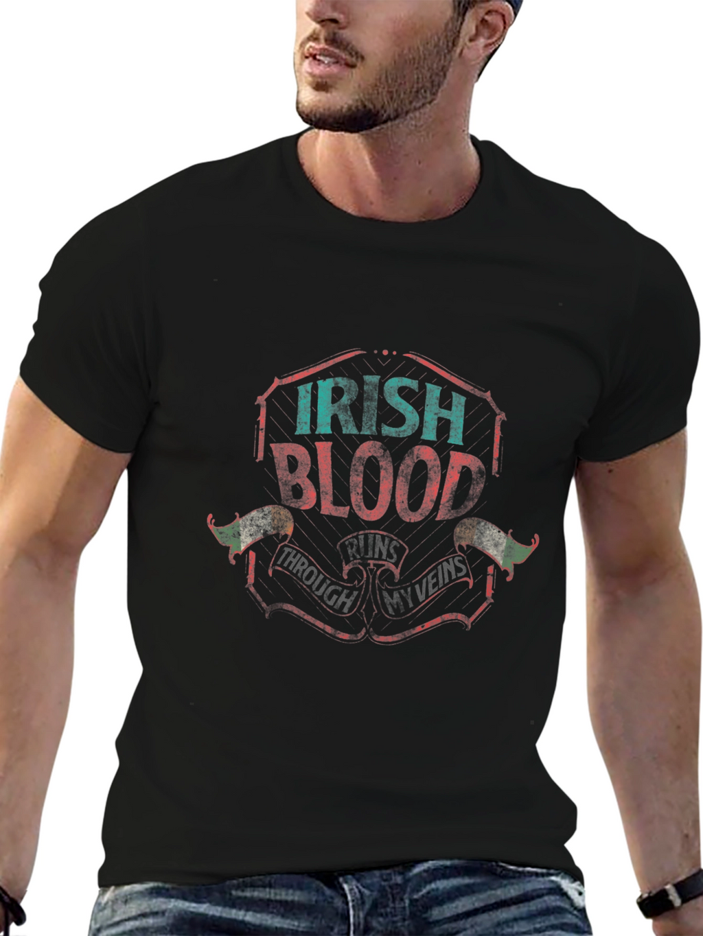 Irish Blood Through My Veins Graphic T-Shirt