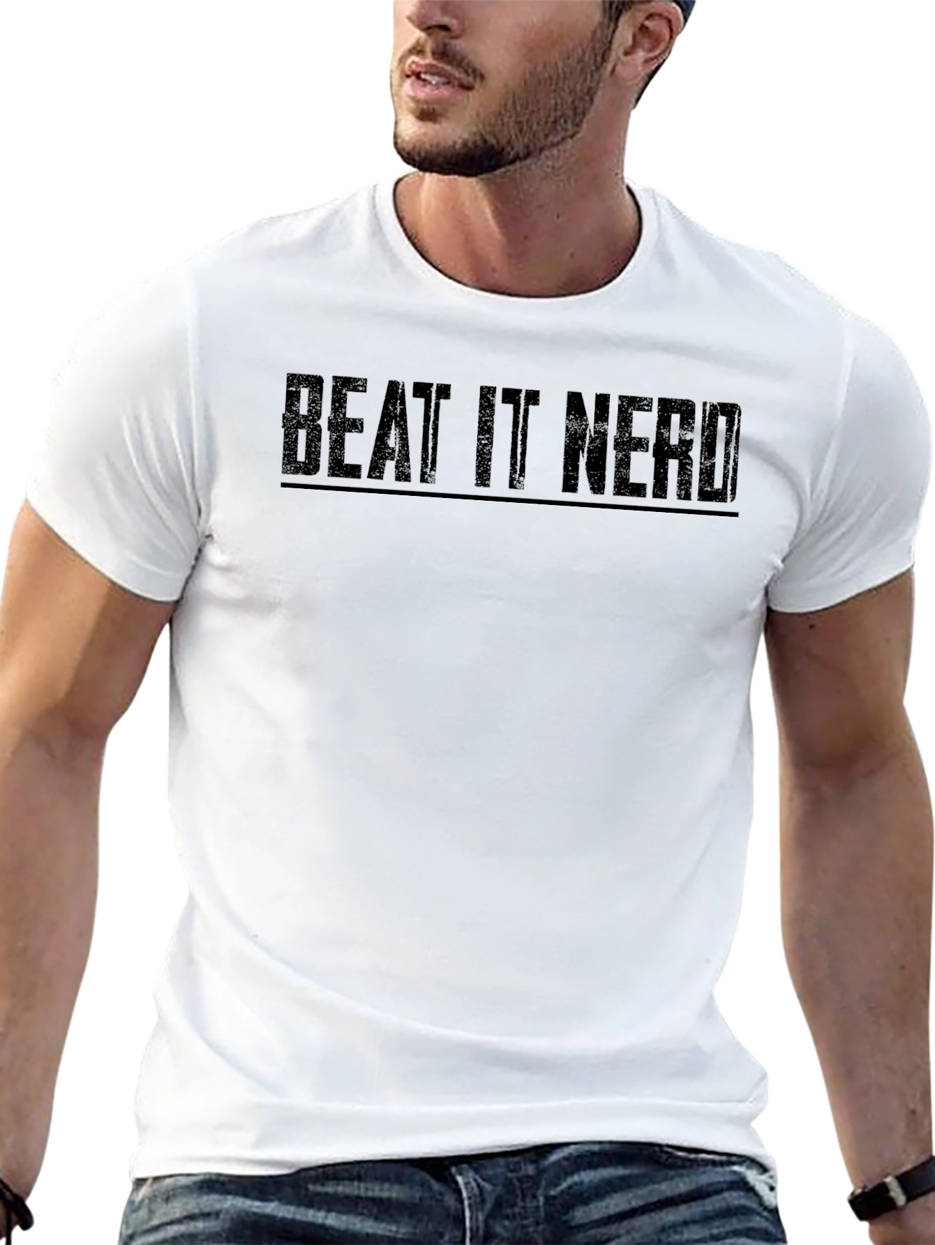 Beat It Nerd Graphic T-Shirt