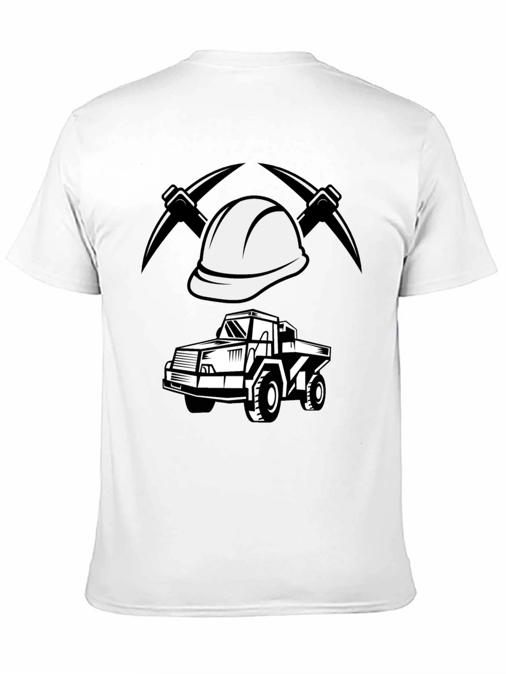 Mining Crew T-Shirt - Bold Graphic Print Black Tee