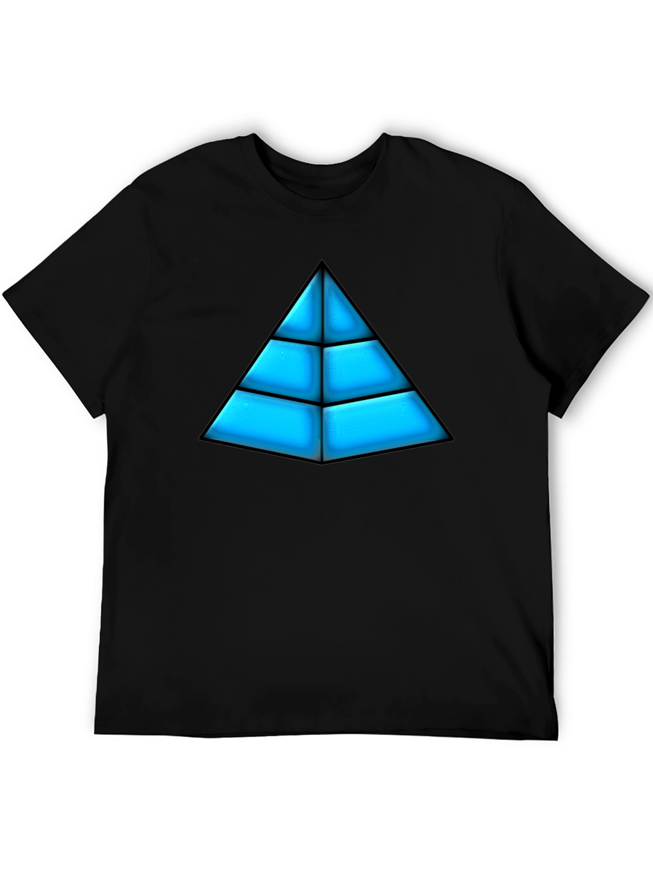 Geometric Pyramid Graphic Tee - Bold Design