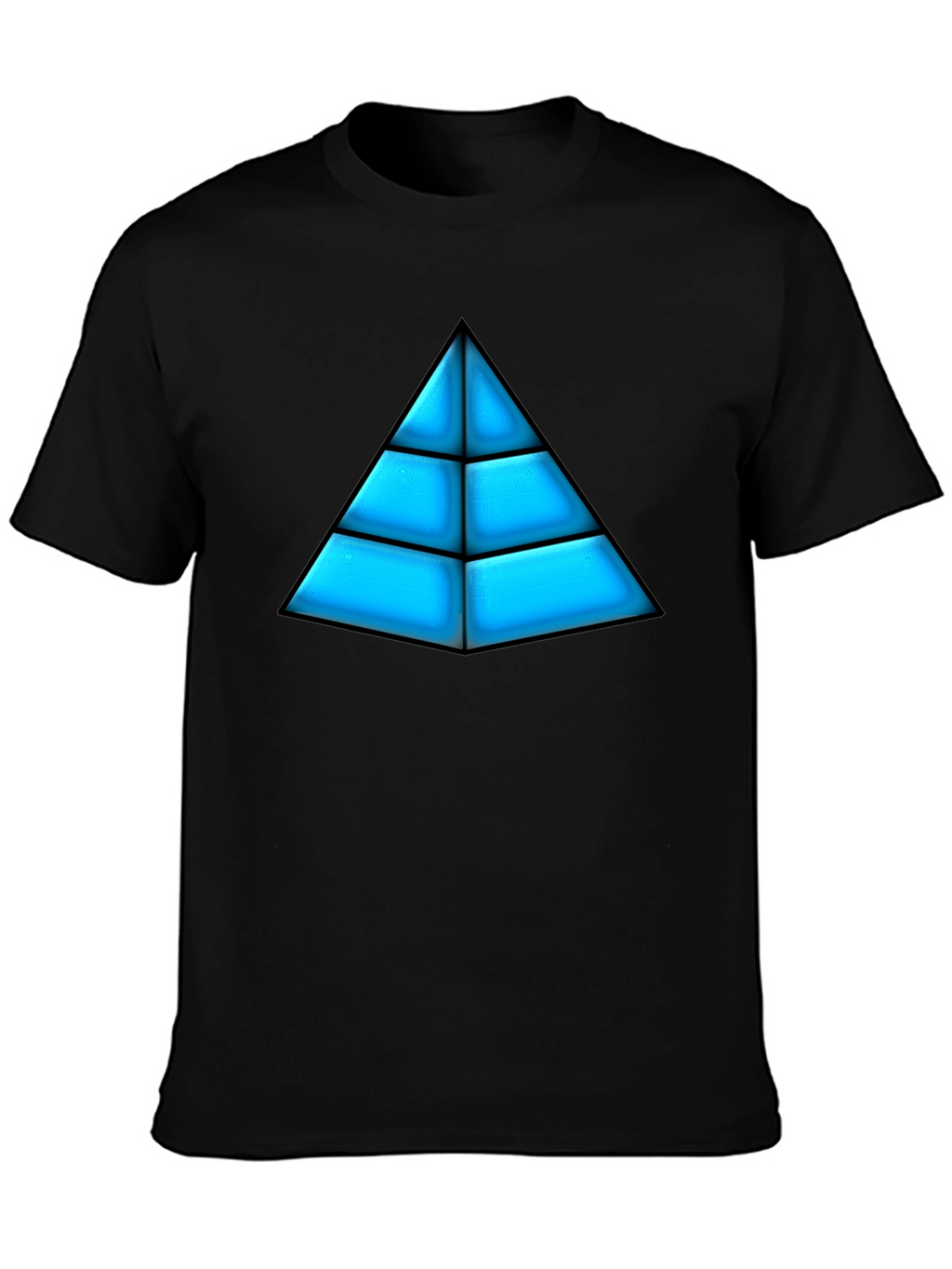 Geometric Pyramid Graphic Tee - Bold Design