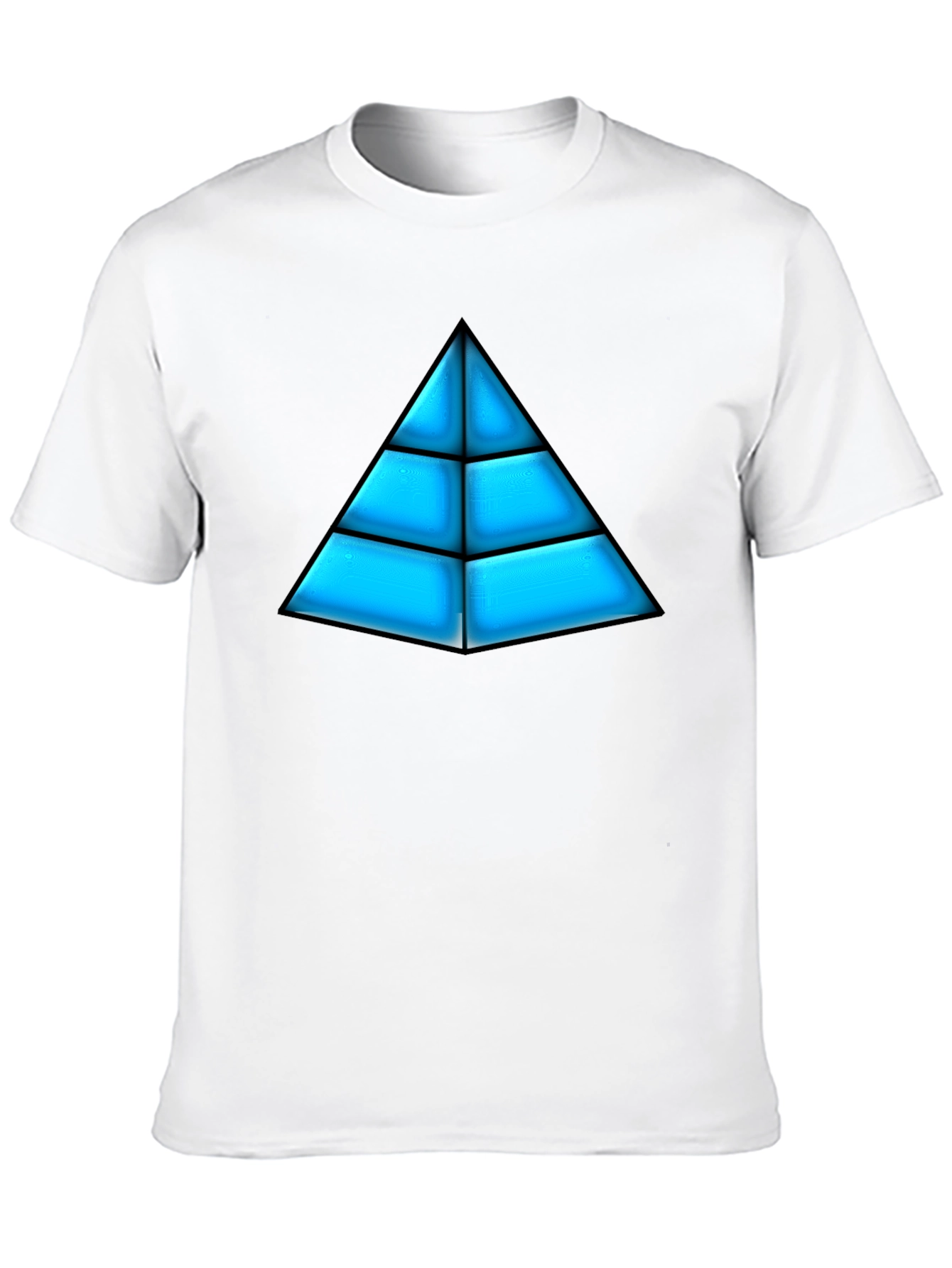 Geometric Pyramid Graphic Tee - Bold Design