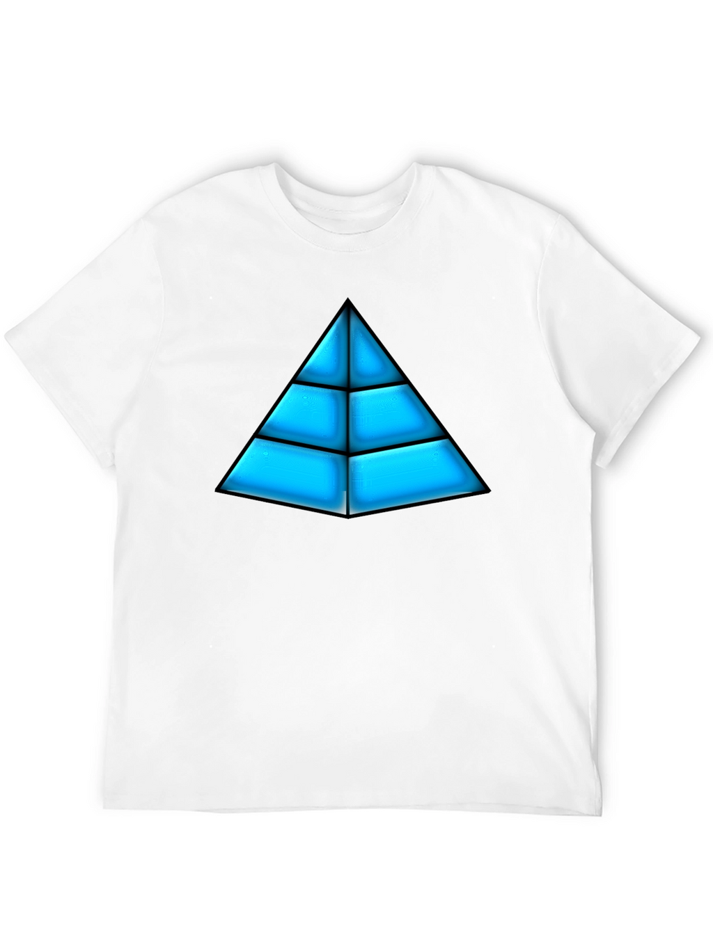 Geometric Pyramid Graphic Tee - Bold Design