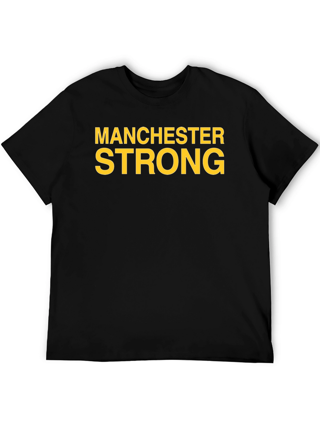 Manchester Strong Graphic Tee - Black Cotton T-Shirt