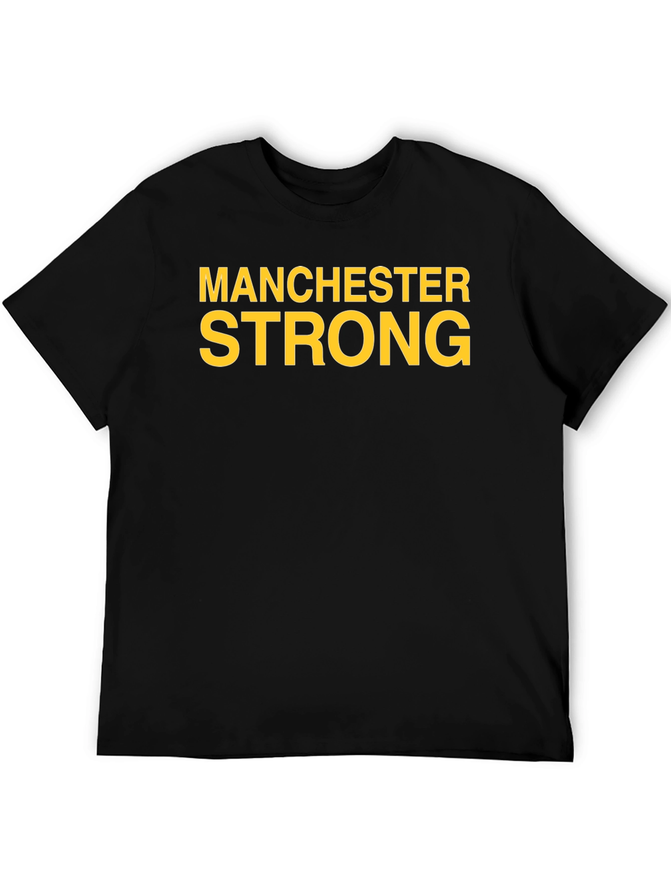 Manchester Strong Graphic Tee - Black Cotton T-Shirt