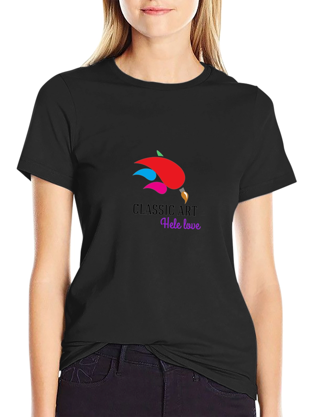 Classic Art Hele Love Black T-Shirt