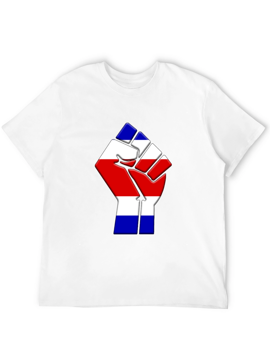 Costa Rica Flag Fist T-Shirt - Black