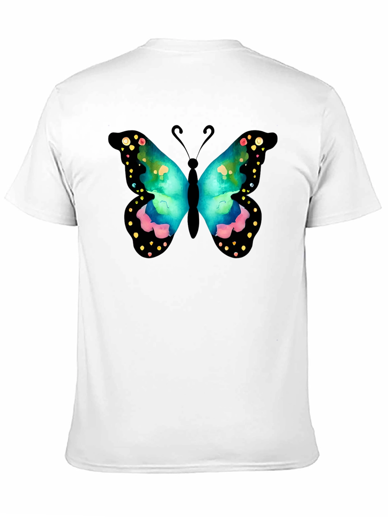 Butterfly Graphic Print Crew Neck T-Shirt