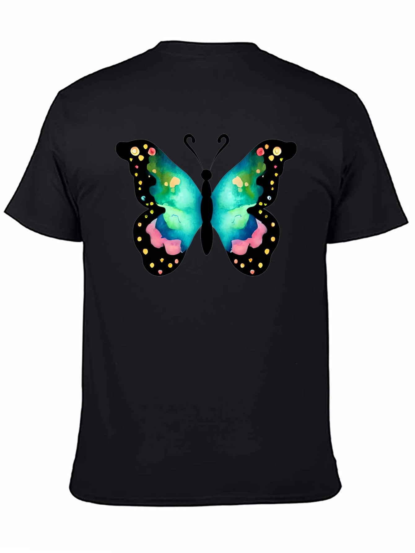 Butterfly Graphic Print Crew Neck T-Shirt