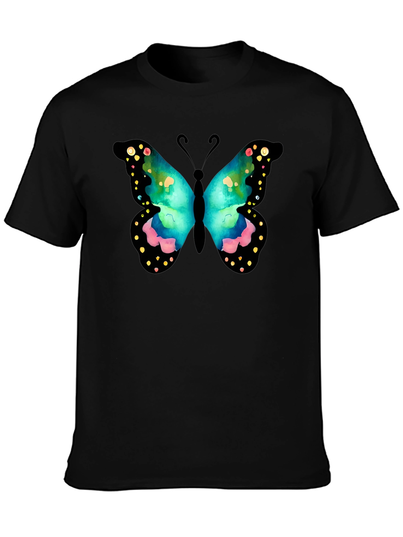Butterfly Graphic Print Crew Neck T-Shirt
