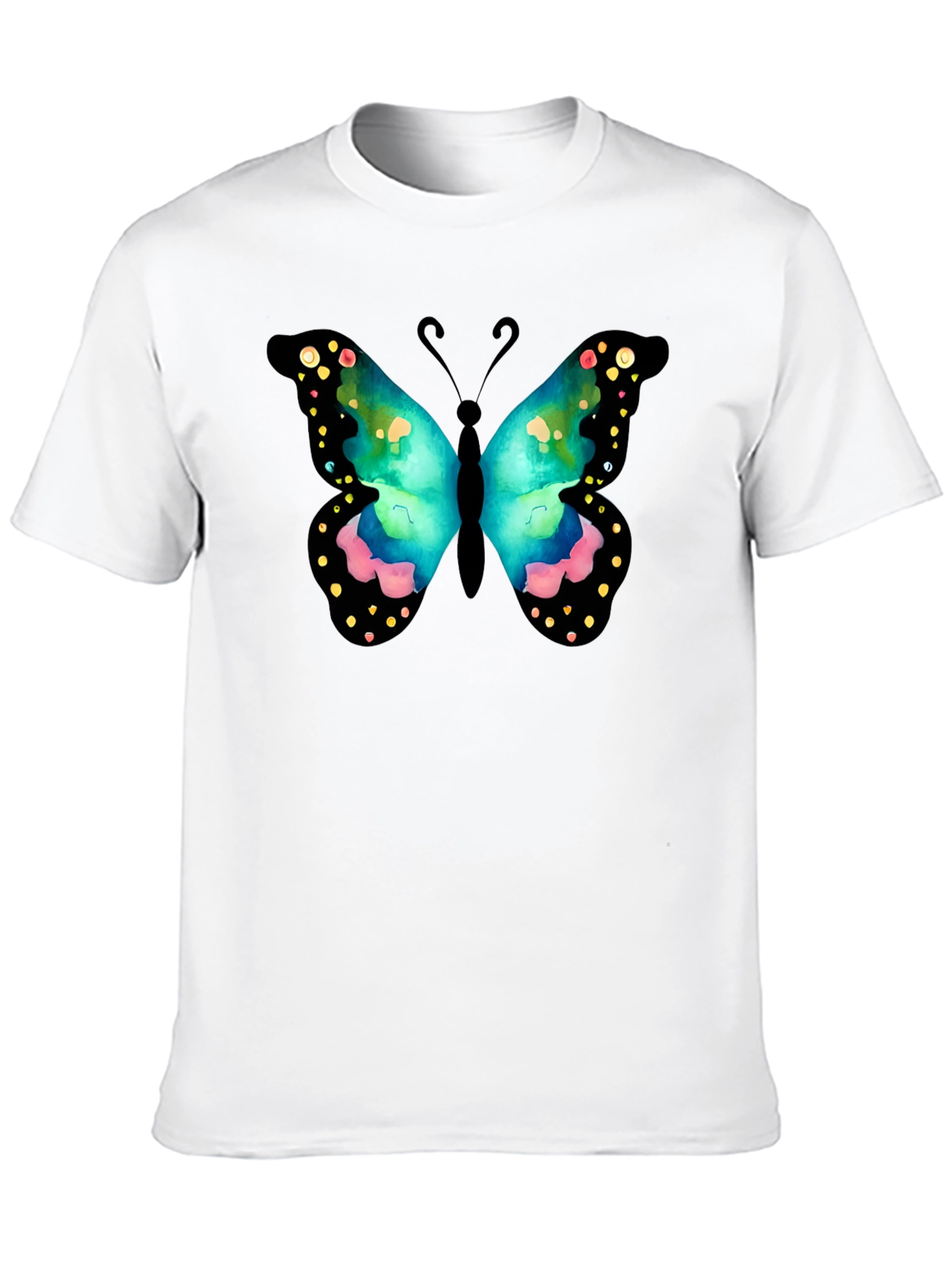 Butterfly Graphic Print Crew Neck T-Shirt