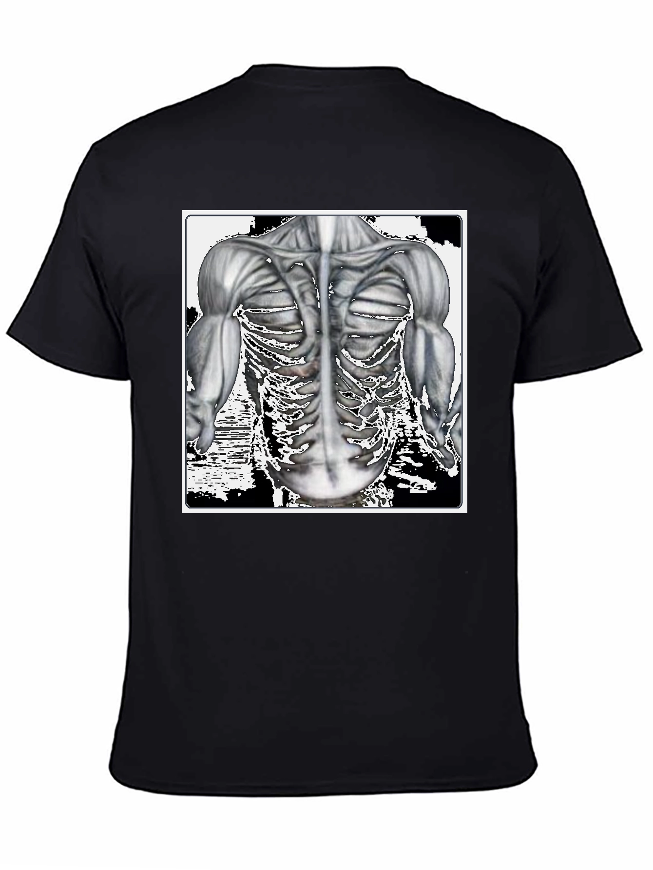 Anatomy Black T-Shirt: Muscle & Bone Design