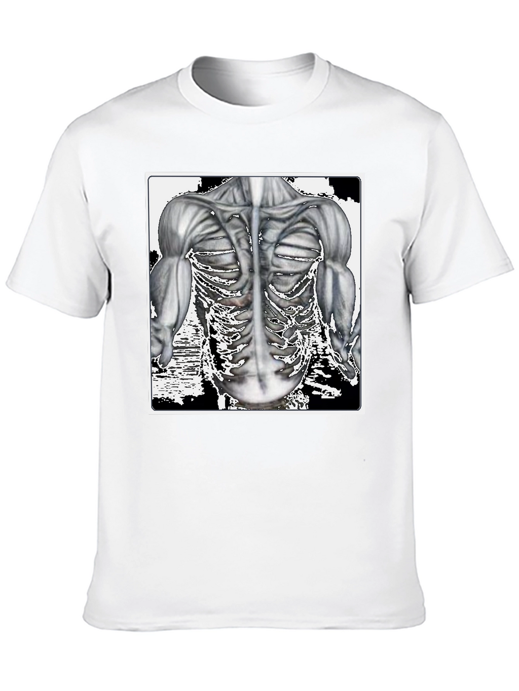 Anatomy Black T-Shirt: Muscle & Bone Design