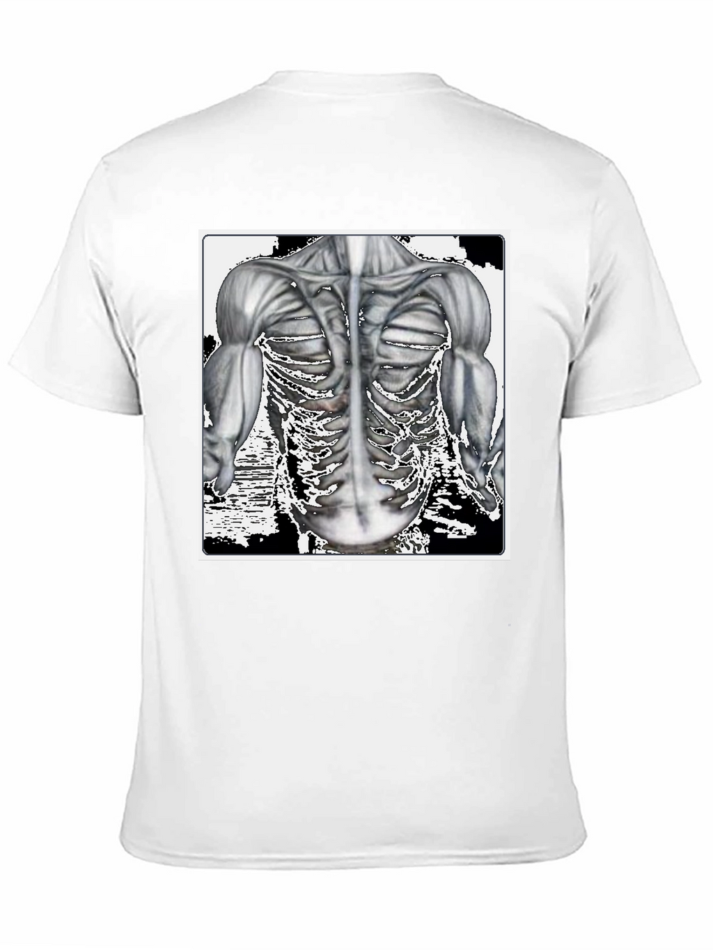 Anatomy Black T-Shirt: Muscle & Bone Design