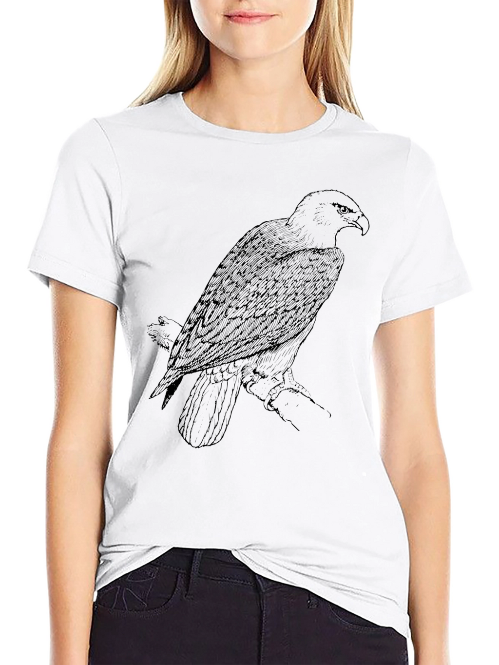 Mens Black Eagle Graphic Tee