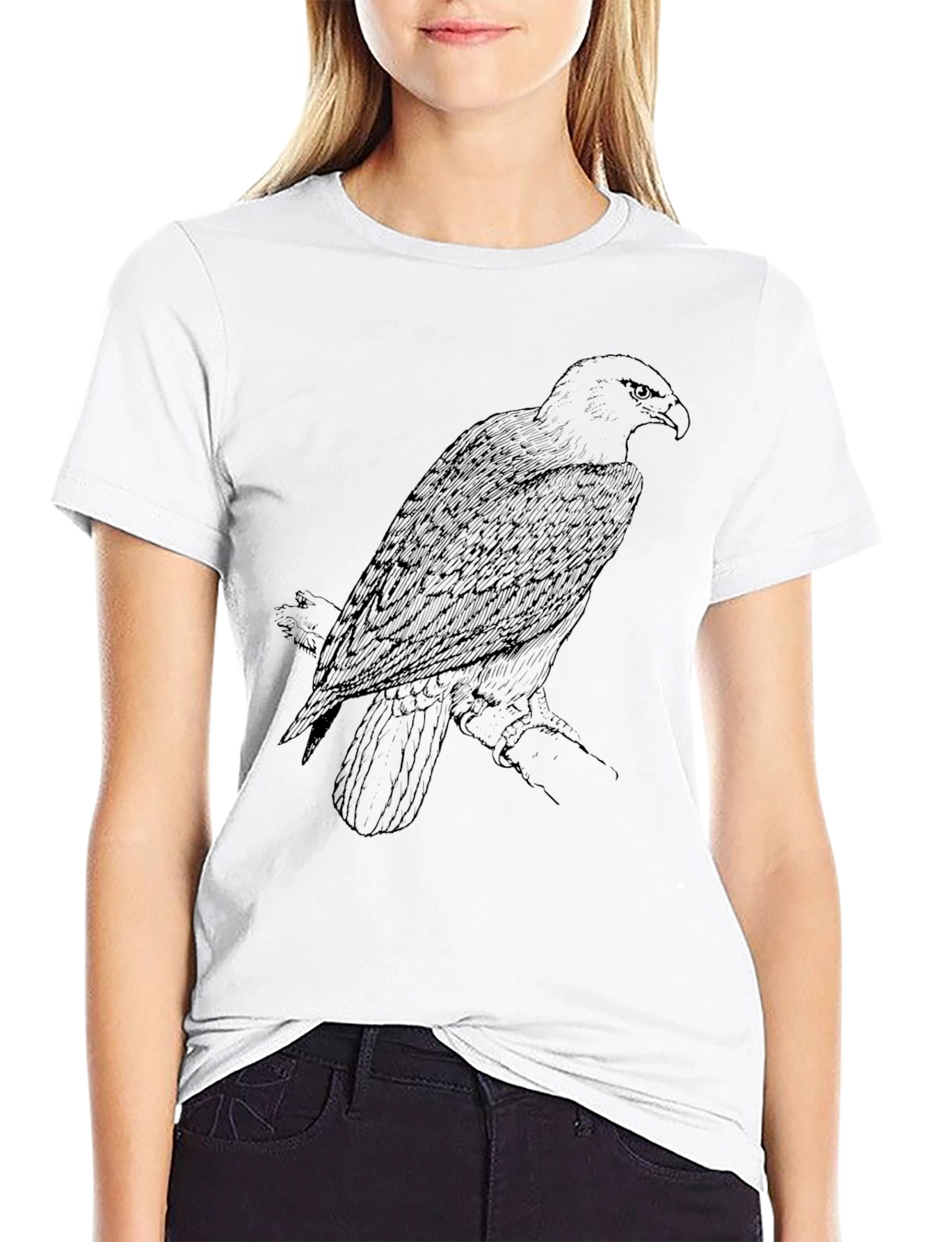 Mens Black Eagle Graphic Tee