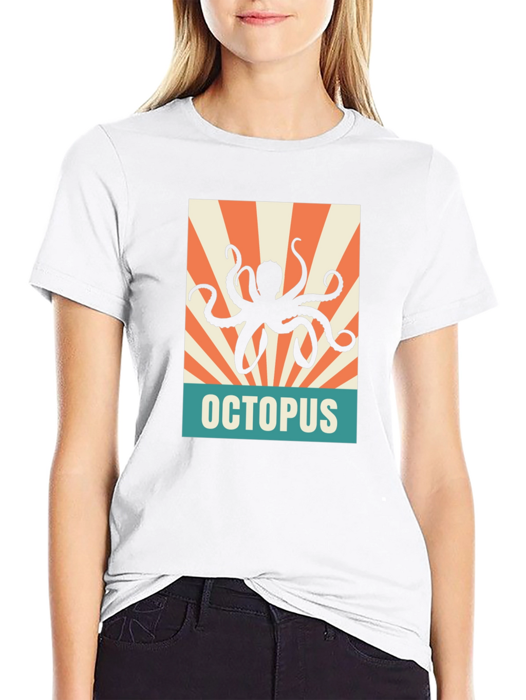 Retro Octopus Graphic Tee - Black Unisex T-Shirt