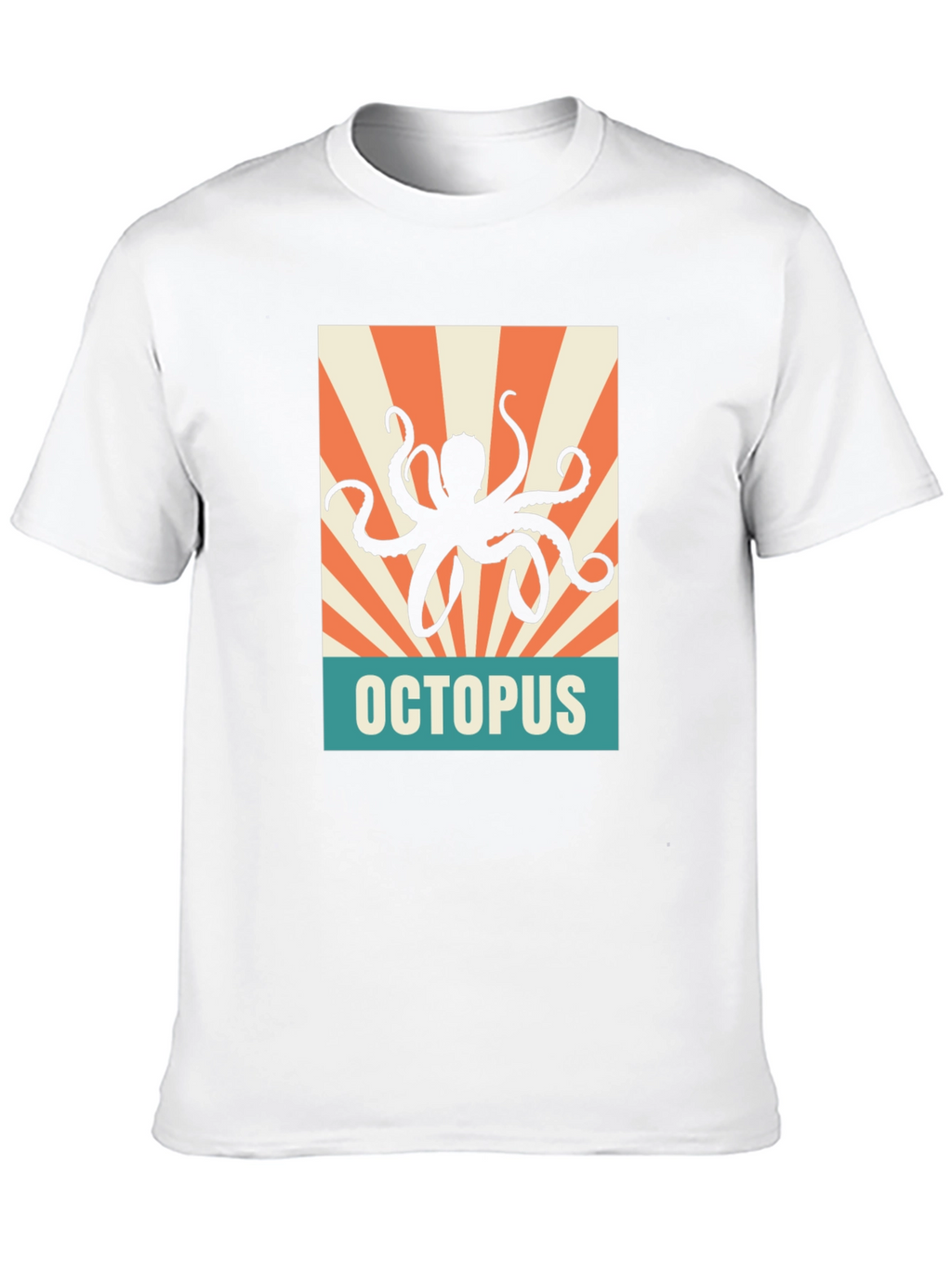 Retro Octopus Graphic Tee - Black Unisex T-Shirt