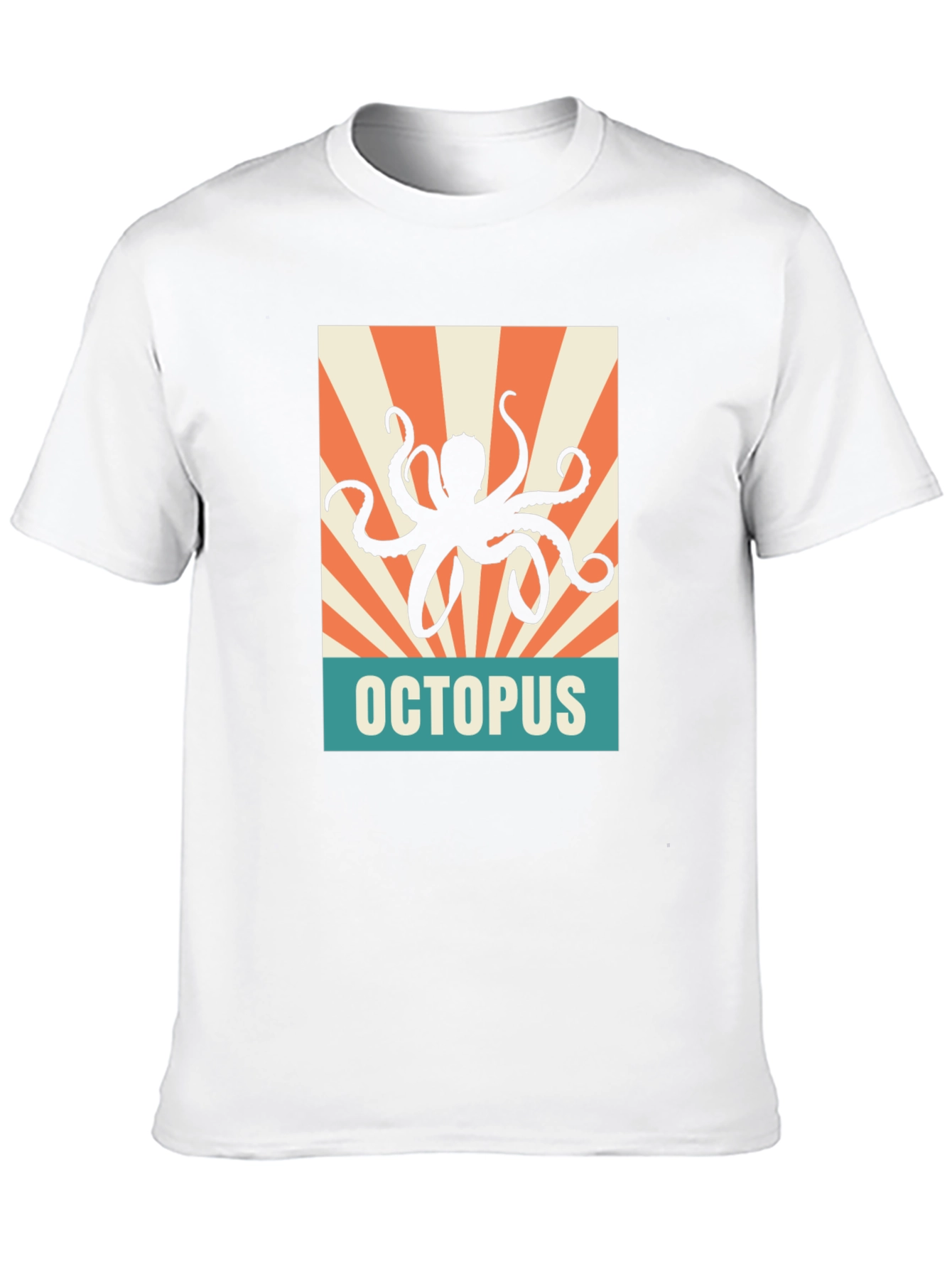 Retro Octopus Graphic Tee - Black Unisex T-Shirt