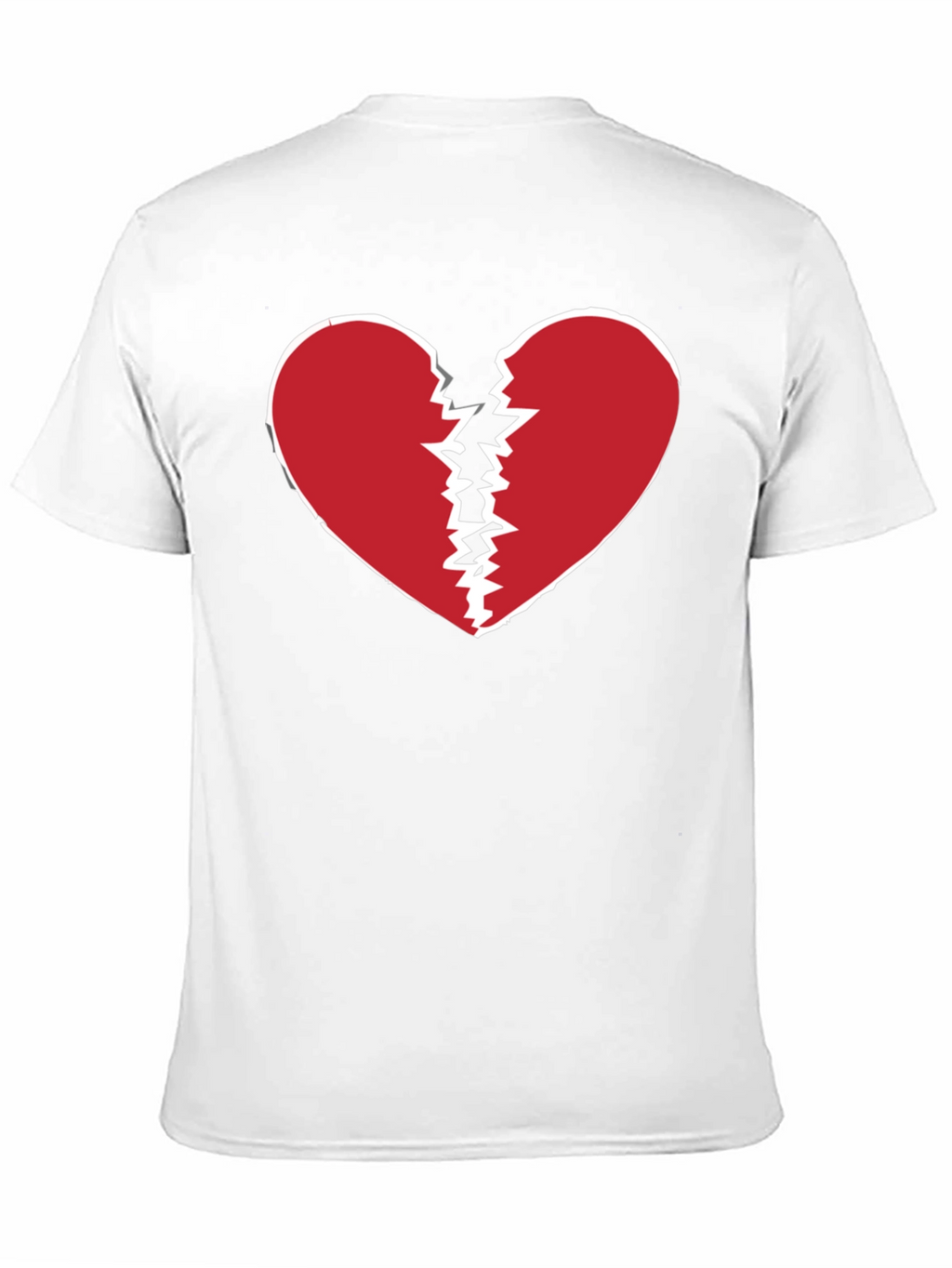 Broken Heart Graphic Tee - Black Crew Neck T-Shirt