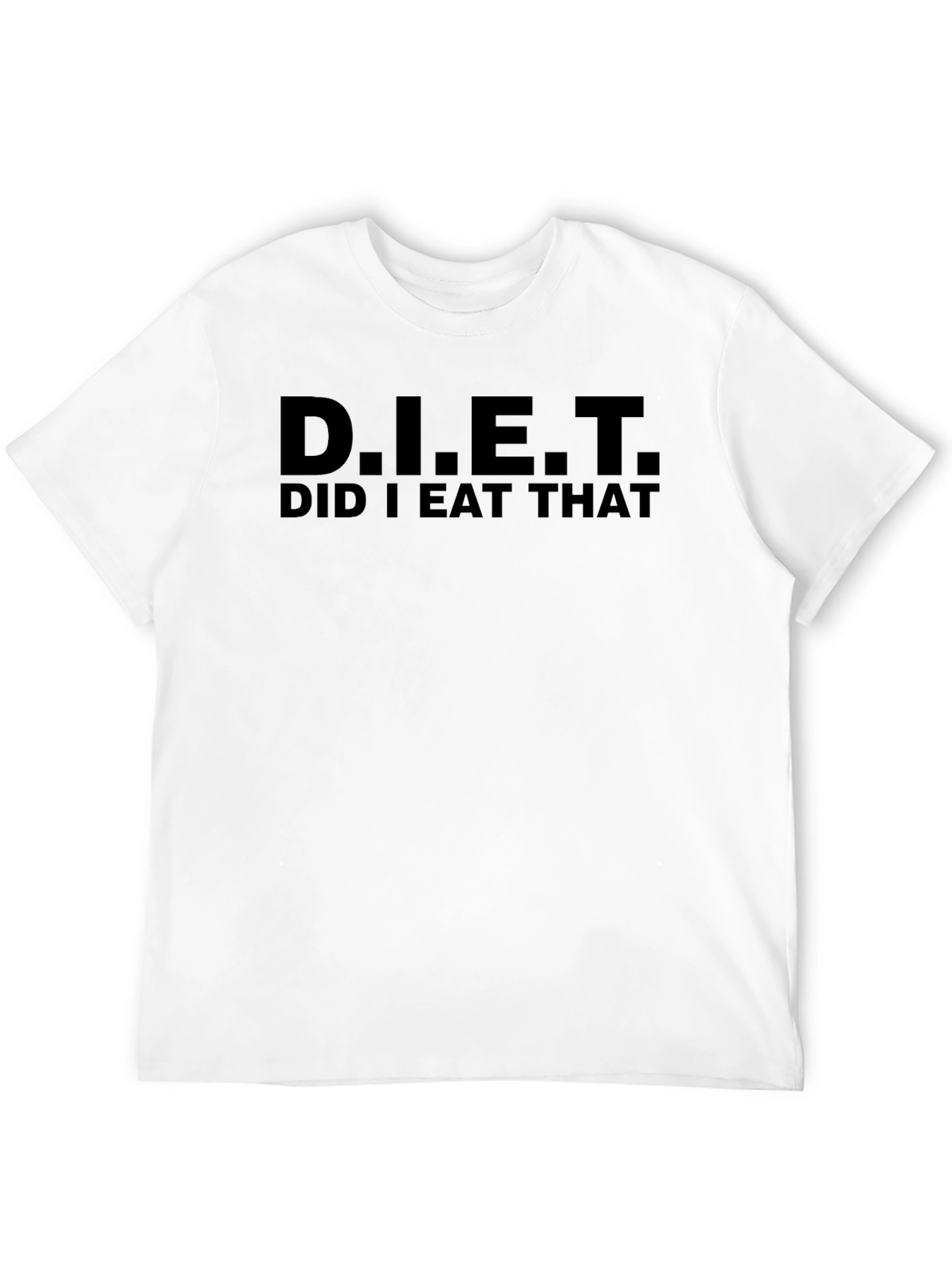 D.I.E.T. Did I Eat That? Black Graphic Tee