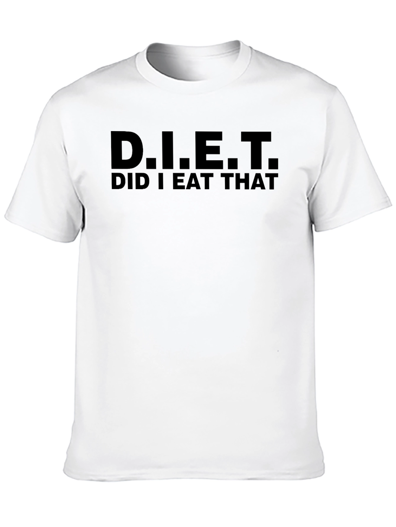 D.I.E.T. Did I Eat That? Black Graphic Tee
