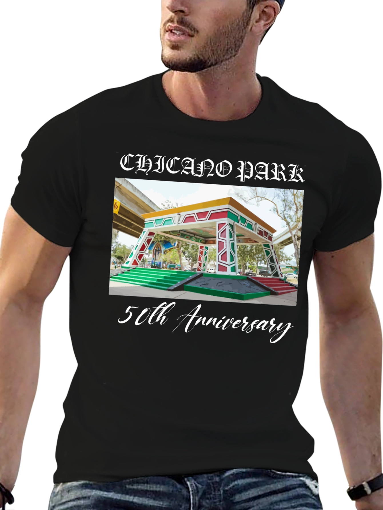 Chicano Park 50th Anniversary Black T-Shirt
