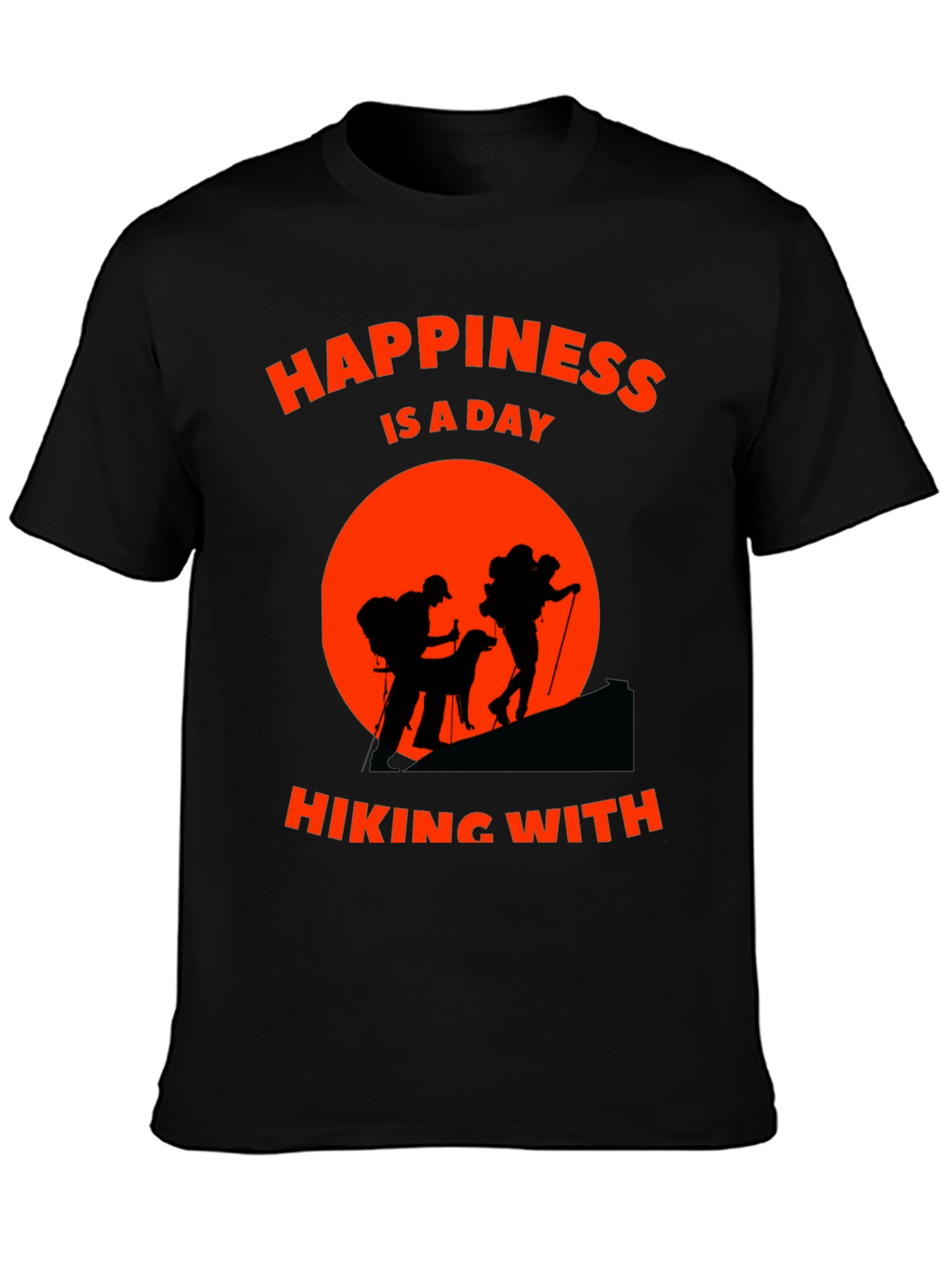 Hiking Adventure T-Shirt - Happiness is a Day Hiking