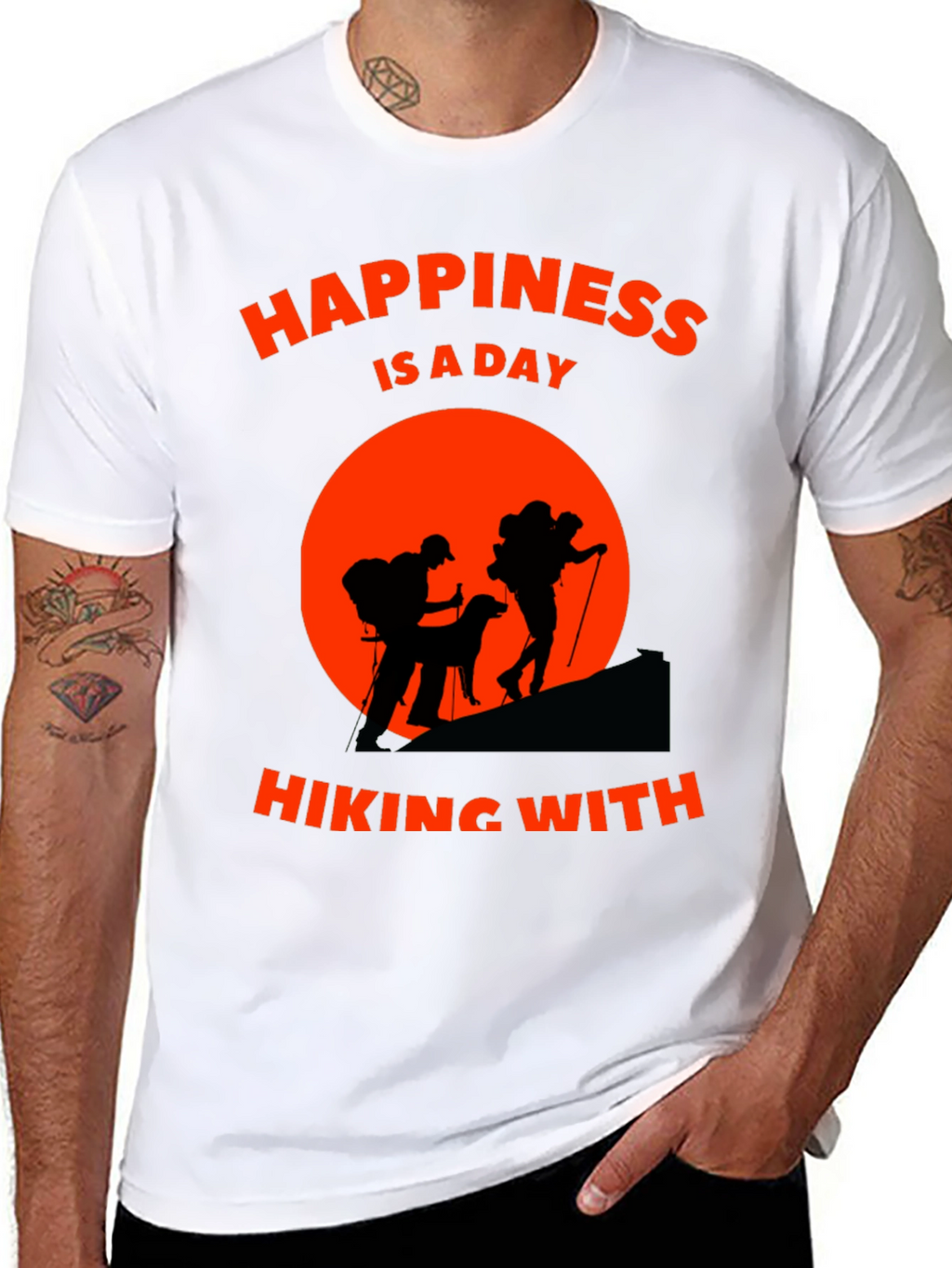 Hiking Adventure T-Shirt - Happiness is a Day Hiking